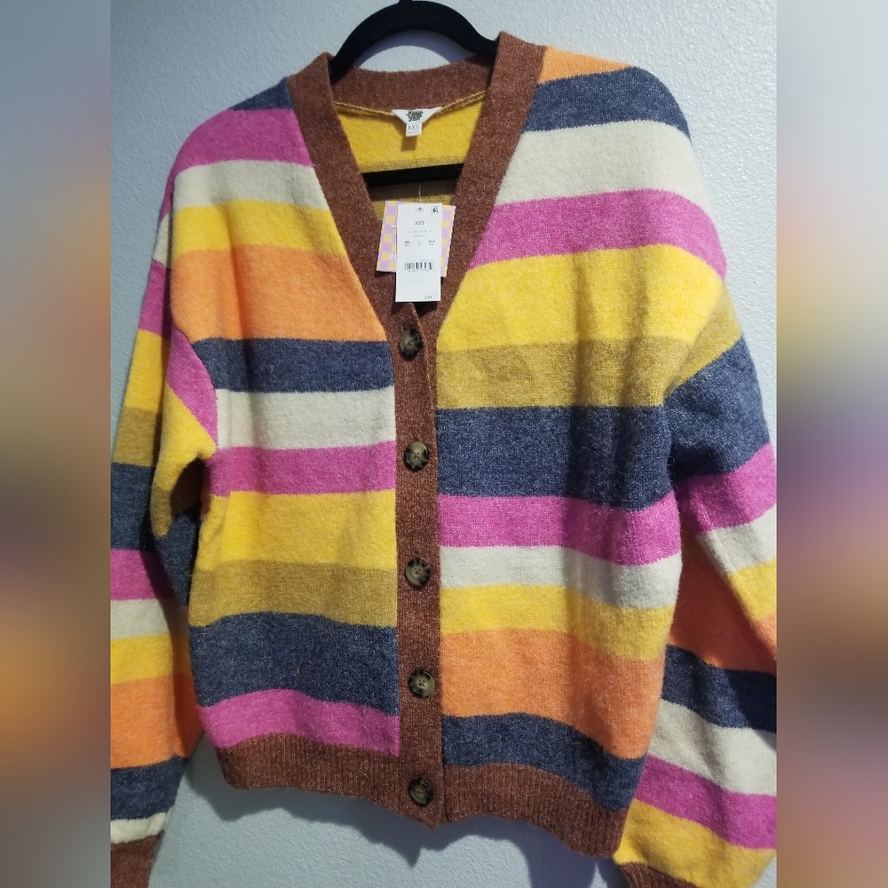 Women's Ascot + Hart Striped Graphic Cardigan - - Picture 4 of 6